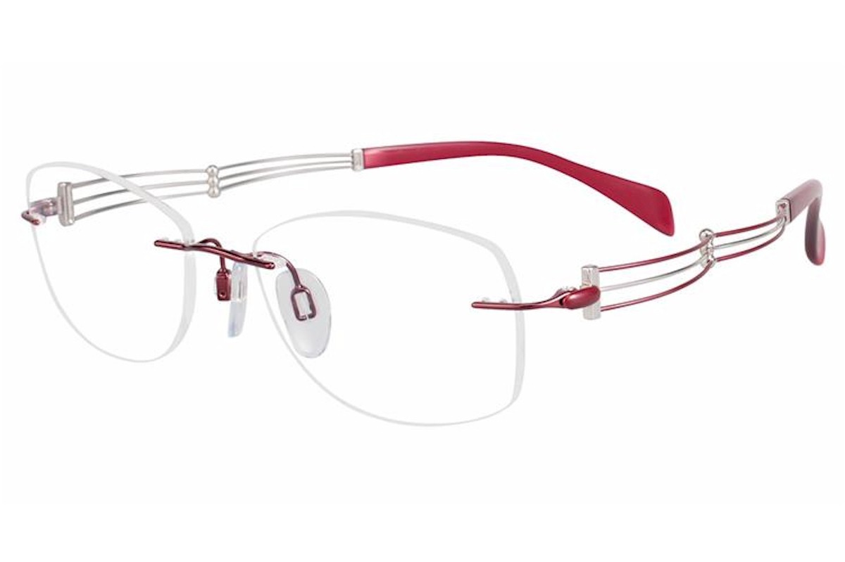 Charmant Line Art Eyeglasses Xl2075 Xl 2075 Titanium Rimless Optical Frame