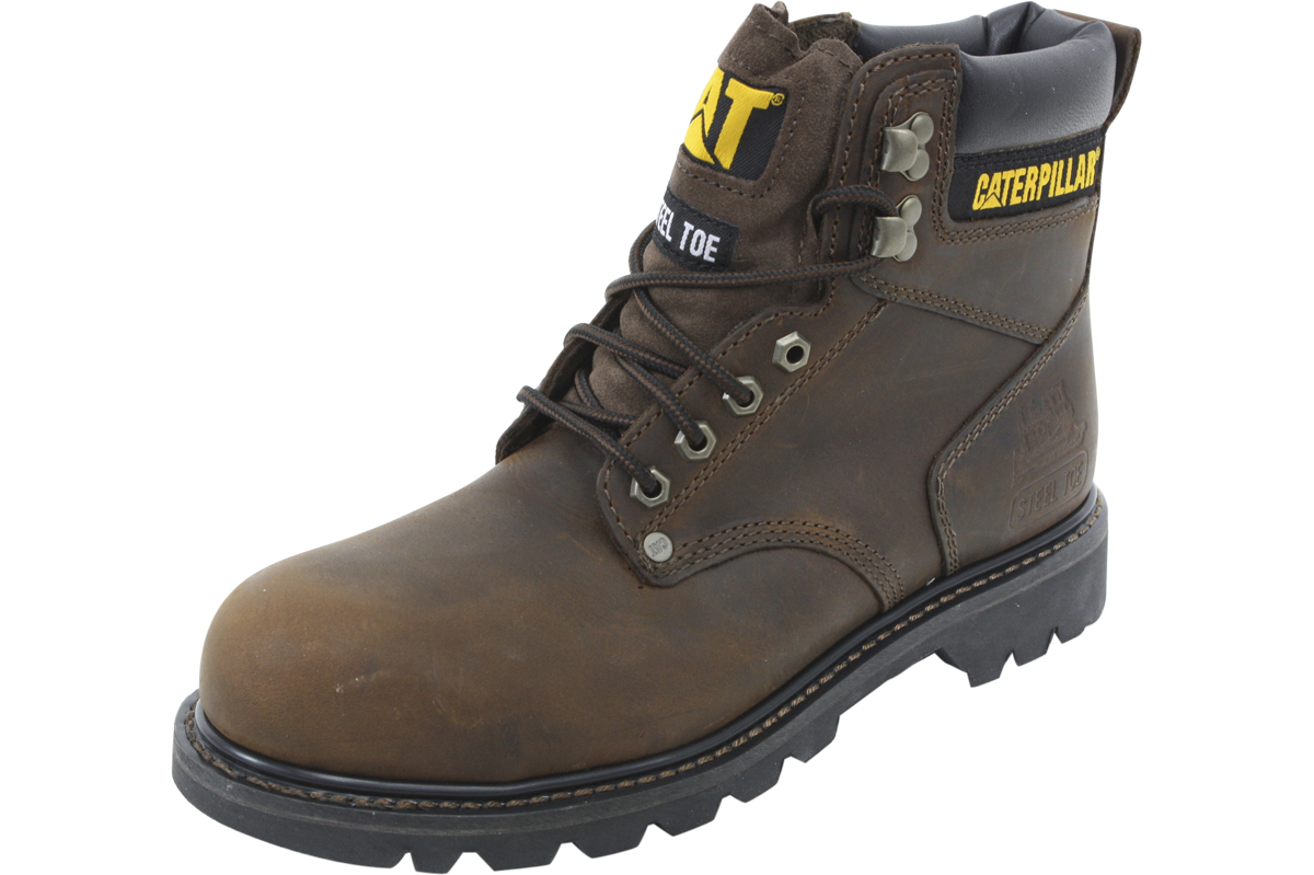 Caterpillar Men's Second Shift ST Steel Toe Slip Resistant Work Boots Shoes - Brown - 10.5 D(M) US