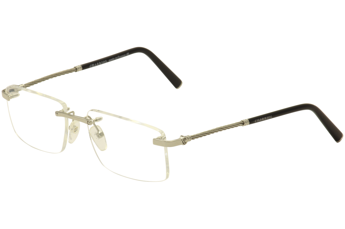 Charriol Men's Eyeglasses PC7504 PC/7504 Rimless Optical Frame - Silver - Lens 56 Bridge 18 Temple 140mm
