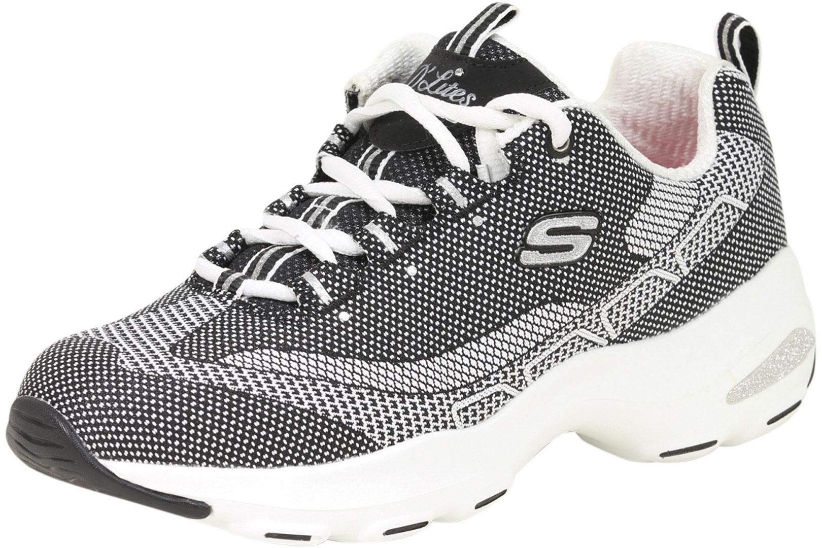 Skechers Women's D'Lite Ultra Memory Foam Sneakers Shoes - Black - 6.5 B(M) US