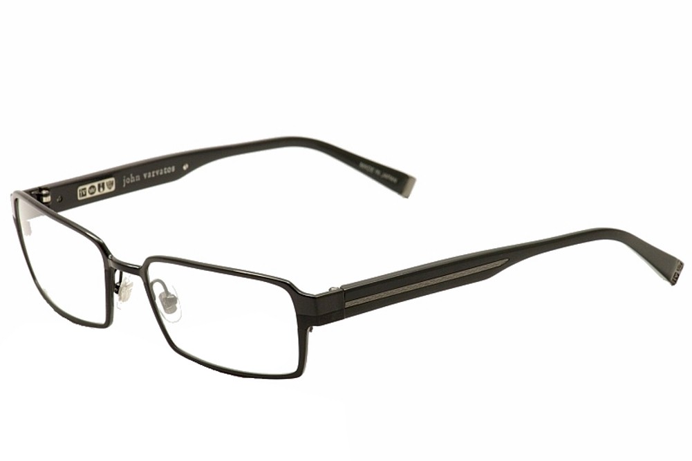 John Varvatos Eyeglasses V133 V 133 Black Rectangular Optical Frame