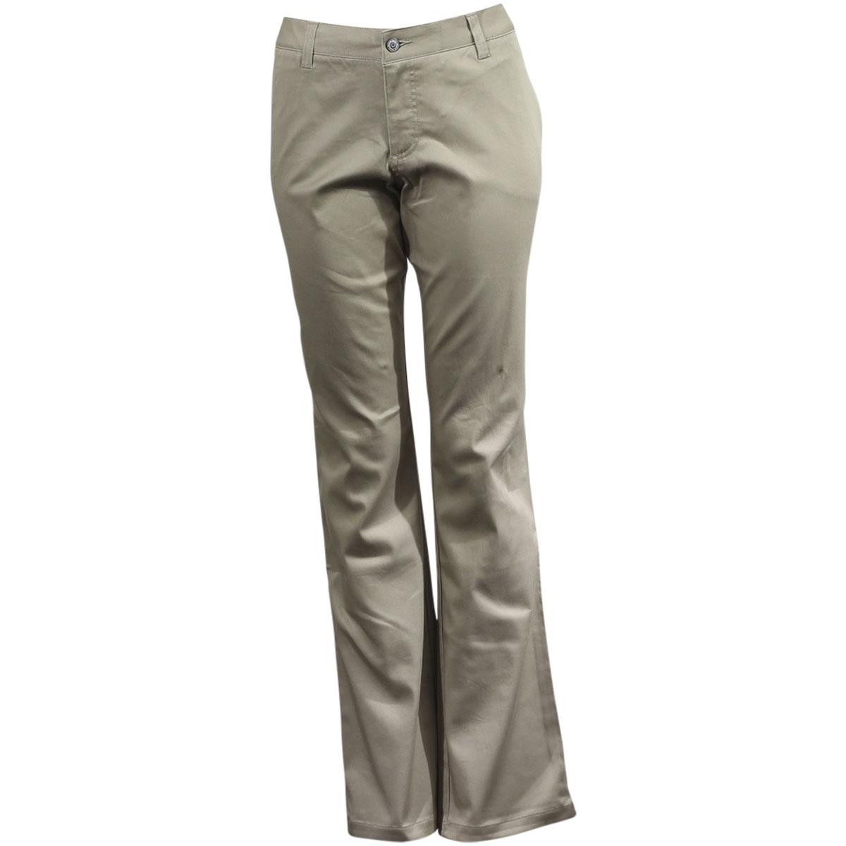 Dickies Girl Junior's 4 Pocket Straight Leg Slim Pants - Khaki - 3