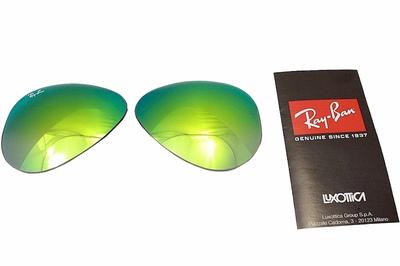 Ray Ban Aviator RB3025 3025 RB3026 3026 Sunglasses Genuine Replacement Lenses - Mirror Gradient Green - 58mm