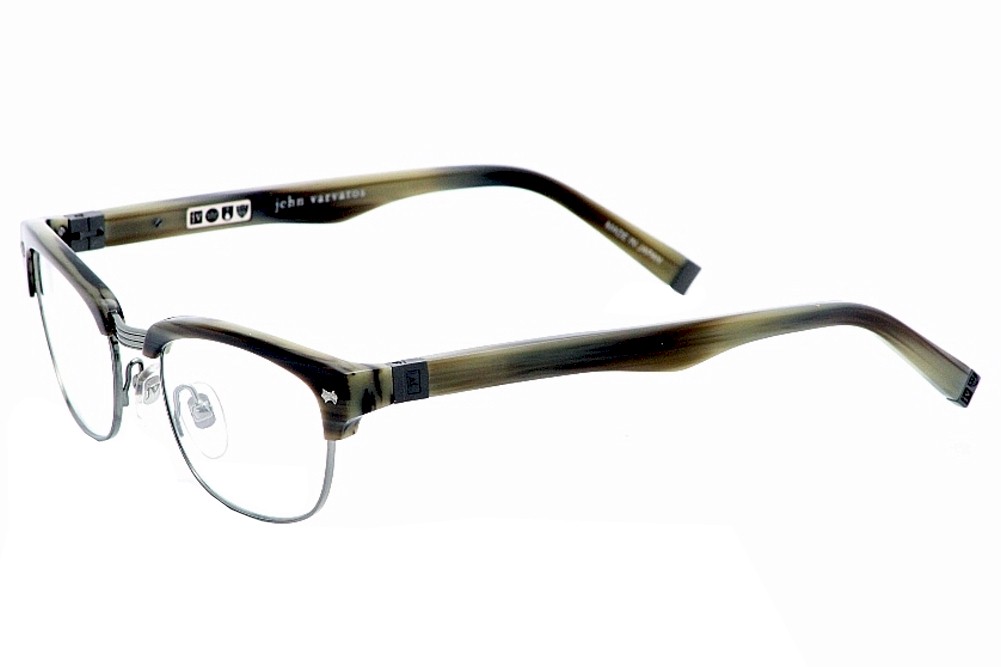 John Varvatos V132 Eyeglasses V 132 Horn Optical Frame