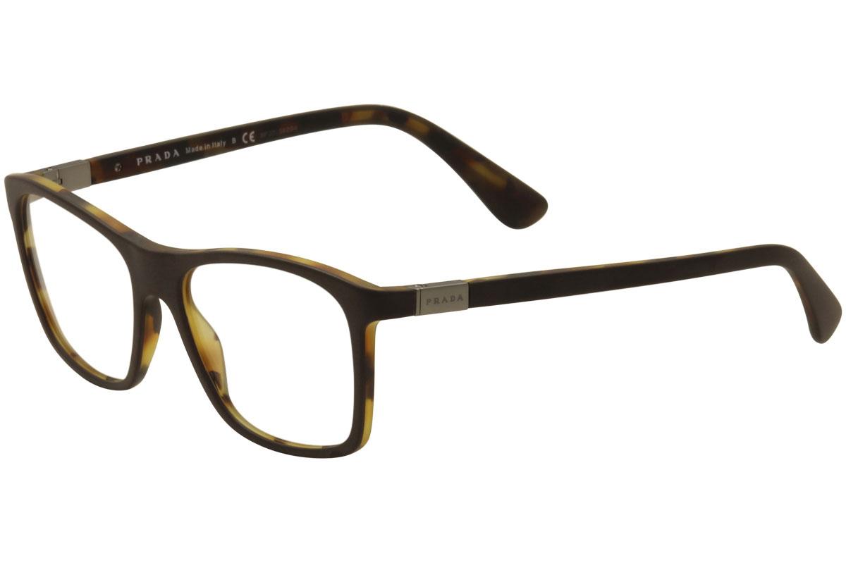 Prada Men's Eyeglasses VPR05S VPR/05/S 1AB/1O1 Optical Frame - Black - Lens 55 Bridge 17 Temple 140mm