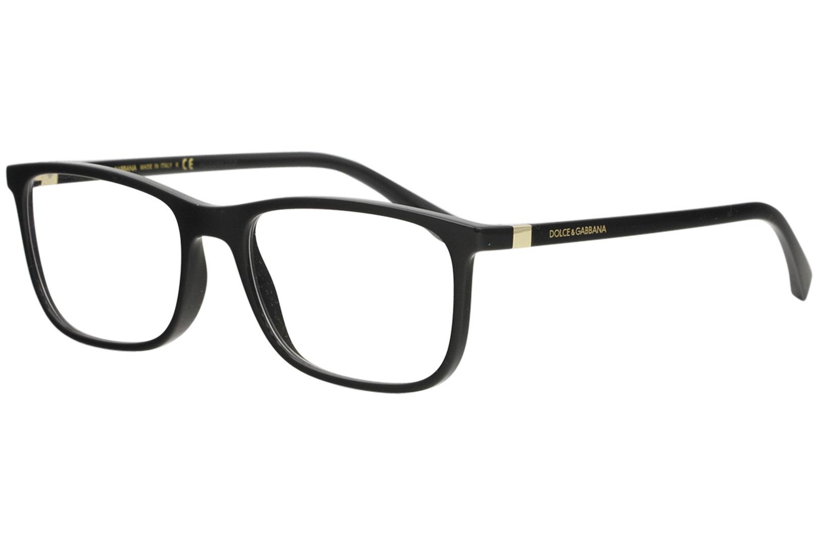 Dolce & Gabbana Men's Eyeglasses D&G DG5027 DG/5027 Full Rim Optical Frame - Black/Gold   501 - Lens 55 Bridge 18 B 39.8 ED 59.1 Temple 140mm