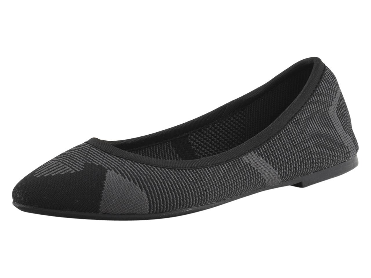 Skechers Women's Cleo Wham Memory Foam Flats Shoes - Black/Charcoal - 6 B(M) US