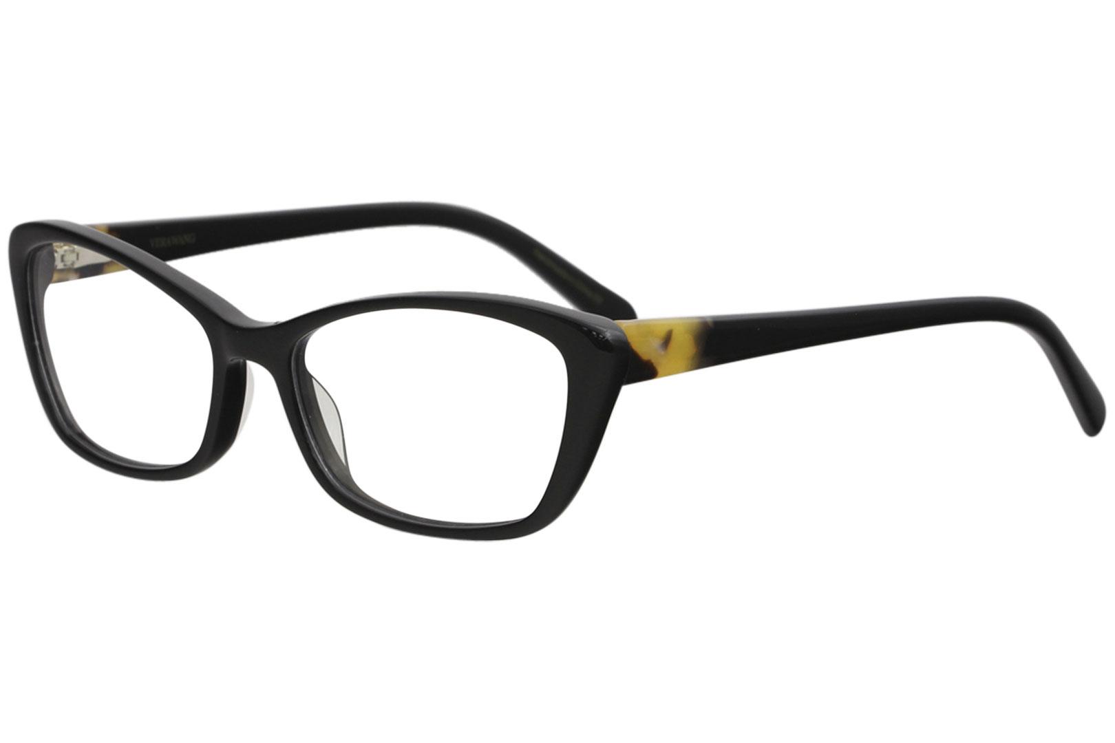 Vera Wang Women's Eyeglasses V384 V/384 Full Rim Optical Frame - Black   BK - Lens 53 Bridge 16 Temple 137mm