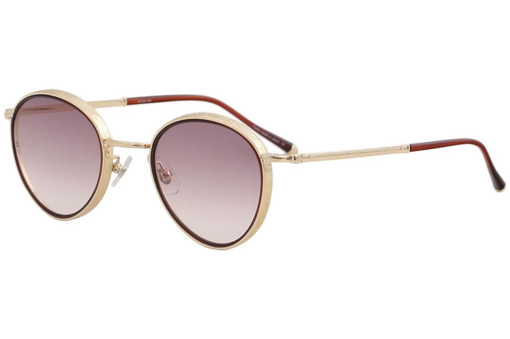 Matsuda Men's M3070 M/3070 Fashion Round Sunglasses - Bordeaux Rose Gold/Rose Gradient   BOR RG - Lens 47 Bridge 23 Temple 145mm
