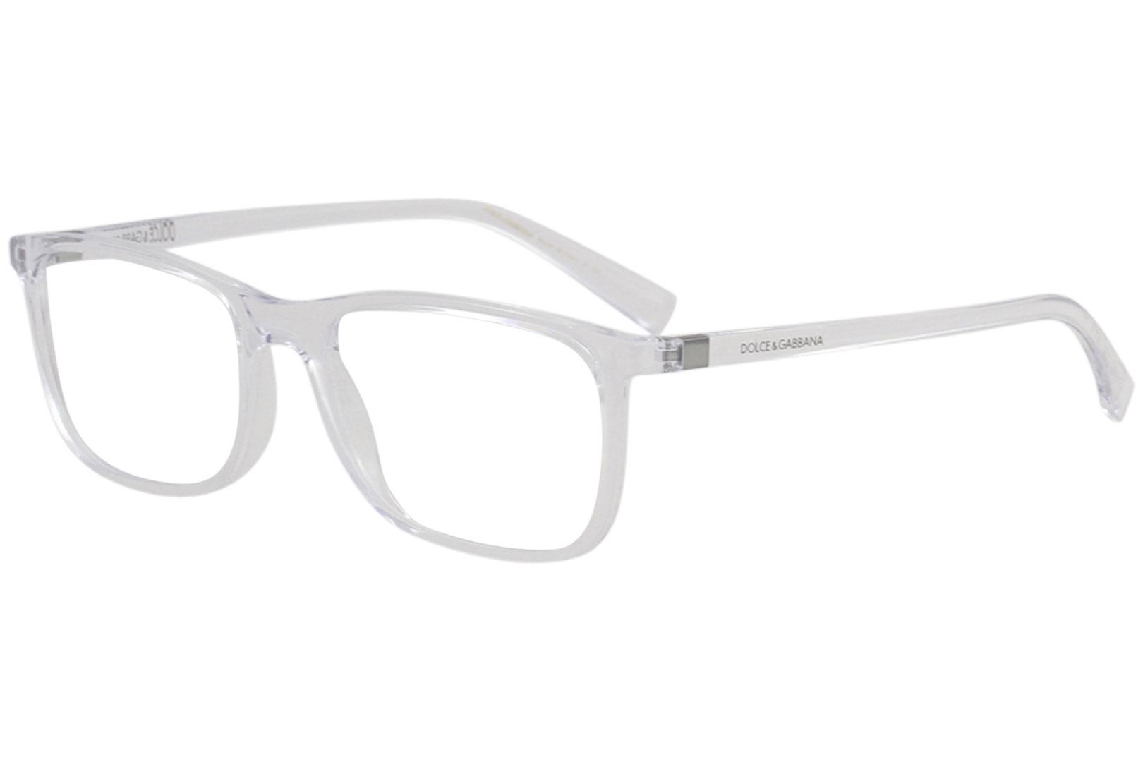 Dolce & Gabbana Men's Eyeglasses D&G DG5027 DG/5027 Full Rim Optical Frame - Crystal   3133 - Lens 55 Bridge 18 B 39.8 ED 59.1 Temple 140mm
