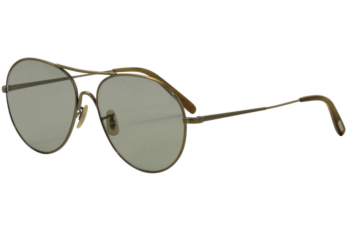 Oliver Peoples Women's Rockmore OV1218S OV/1218/S Pilot Sunglasses - Antique Gold/Green Wash Vintage Glass   503952 -  Lens 58 Bridge 15 Temple 145mm